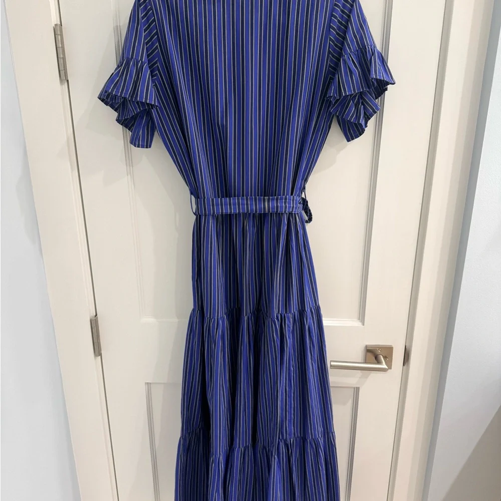 Milly Blue Striped Maxi Dress - Picture 5 of 7